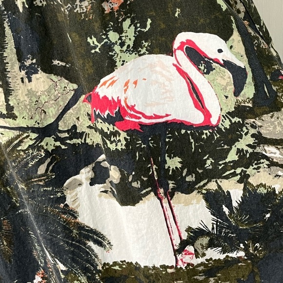 Tailor Vintage Cotton Flamingo Spaghetti Strap Maxi Dress Hawaiian Tropical Boho - Picture 4 of 13